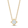 Thumbnail Image 0 of THE LEO First Light Diamond Solitaire Necklace 1/4 carat Princess 14K Yellow Gold 19" (I1/I)