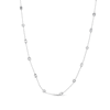 Thumbnail Image 0 of Kallati Diamond Pendant Necklace 5/8 ct tw Baguette/Round/Princess 14K White Gold 18.5"