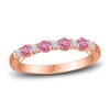 Thumbnail Image 0 of Kallati Round-Cut Natural Pink Sapphire Ring 1/10 ct tw Diamonds 14K Rose Gold