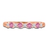Thumbnail Image 2 of Kallati Round-Cut Natural Pink Sapphire Ring 1/10 ct tw Diamonds 14K Rose Gold