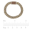 Thumbnail Image 3 of Men's Brown Diamond Curb Chain Bracelet 1-1/2 ct tw 10K Yellow Gold 8.25"