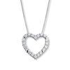 Thumbnail Image 0 of Diamond Heart Necklace 2 ct tw Round 14K White Gold
