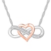 Thumbnail Image 0 of Diamond Infinity Necklace 1/20 ct tw Sterling Silver/10K Gold