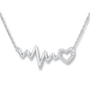 Thumbnail Image 0 of Heartbeat Necklace 1/20 ct tw Diamonds Sterling Silver
