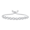 Thumbnail Image 0 of Infinity Bolo Bracelet 1/8 ct tw Diamonds Sterling Silver