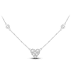 Thumbnail Image 1 of Heart Necklace 1-1/4 ct tw Diamonds 14K White Gold