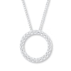 Thumbnail Image 0 of Diamond Circle Necklace 1 ct tw Round 14K White Gold