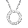 Thumbnail Image 0 of Diamond Initial O Necklace 1/20 ct tw Round 10K White Gold