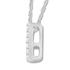 Thumbnail Image 1 of Diamond Initial N Necklace 1/20 ct tw Round 10K White Gold