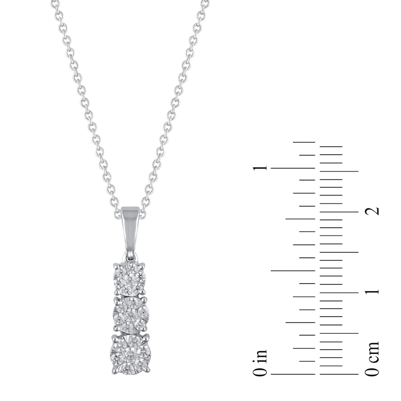 Diamond Necklace 1/4 ct tw 10K White Gold