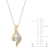 Thumbnail Image 2 of Diamond Necklace 1/6 ct tw Baguette/Round 10K Two-Tone Gold