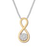 Thumbnail Image 1 of Convertibilities Diamond Necklace 1/4 ct tw Sterling Silver/10K