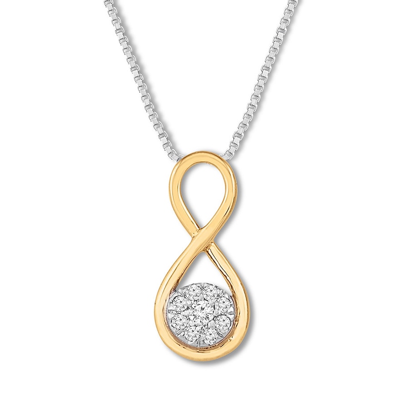 Convertibilities Diamond Necklace 1/4 ct tw Sterling Silver/10K