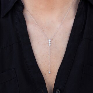 Shy Creation Diamond Necklace 1/4 ct tw 14K White Gold SC55002606