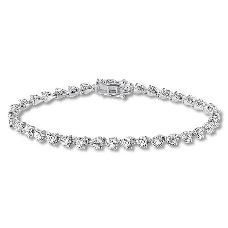 Diamond Tennis Bracelet 7 carats tw Round 14K White Gold