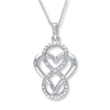Thumbnail Image 0 of Diamond Necklace 1/20 ct tw Round Sterling Silver