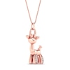Thumbnail Image 1 of Diamond Giraffe Necklace 1/20 ct tw Sterling Silver 14K Rose Gold Plated