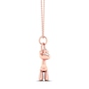 Thumbnail Image 2 of Diamond Giraffe Necklace 1/20 ct tw Sterling Silver 14K Rose Gold Plated