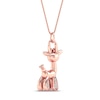 Thumbnail Image 3 of Diamond Giraffe Necklace 1/20 ct tw Sterling Silver 14K Rose Gold Plated