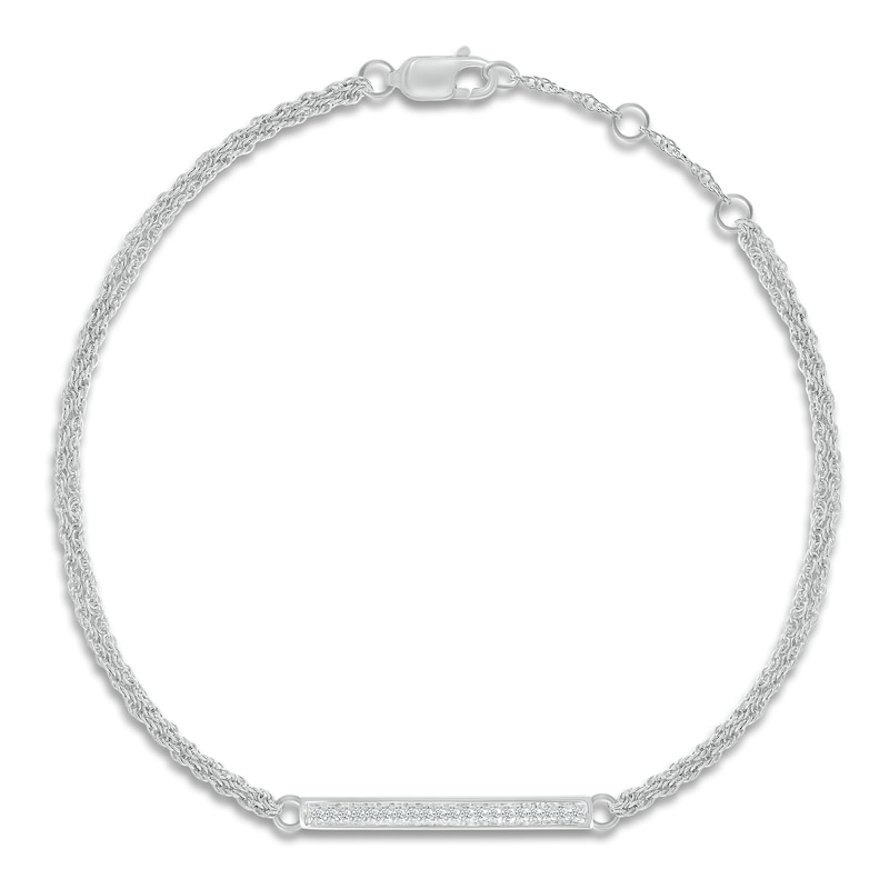 Diamond Bracelet 1/15 ct tw Round Sterling Silver