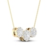 Thumbnail Image 1 of Three-Stone Diamond Necklace 1/2 ct tw Round 10K Yellow Gold