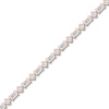 Thumbnail Image 1 of Diamond Tennis Bracelet 1/2 ct tw Round/Baguette-Cut 10K Rose Gold