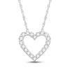 Thumbnail Image 0 of Diamond Heart Necklace 1/4 ct tw Round 10K White Gold