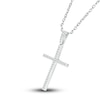 Thumbnail Image 1 of Diamond Cross Pendant Necklace 1/10 ct tw Round Sterling Silver