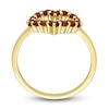 Thumbnail Image 2 of Natural Garnet Heart Ring 10K Yellow Gold