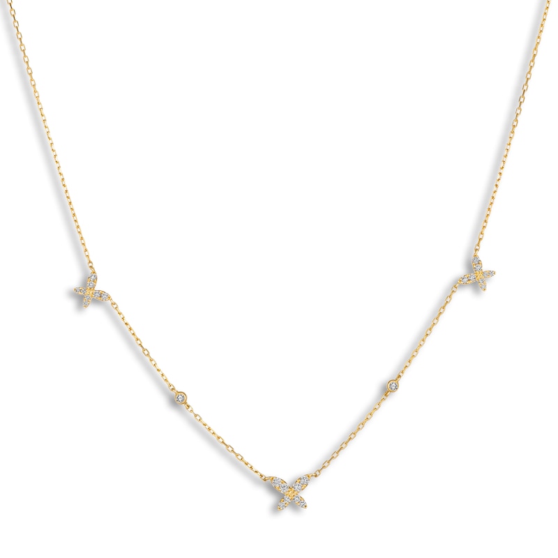 Le Vian Diamond Pendant Necklace 1/4 ct tw Round 14K Honey Gold 17"