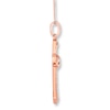Thumbnail Image 1 of Diamond Cross Necklace 1/4 ct tw Round 14K Rose Gold