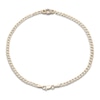 Thumbnail Image 1 of Diamond Link Anklet 1/20 ct tw Round 14K Yellow Gold 9"
