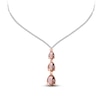 Thumbnail Image 0 of Kallati Pear-Shaped Natural Morganite & Diamond Y-Neck Necklace 1/4 ct tw 14K Two-Tone Gold
