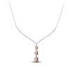 Thumbnail Image 2 of Kallati Pear-Shaped Natural Morganite & Diamond Y-Neck Necklace 1/4 ct tw 14K Two-Tone Gold