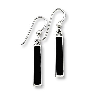 Mysterious Round Black Onyx 925 Sterling Silver Dangle Earrings Jewelry M218