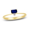Thumbnail Image 0 of Natural Blue Sapphire Ring 1/20 ct tw Diamonds 14K Yellow Gold