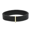 Thumbnail Image 2 of ZYDO Men's Black Stretch Bracelet 18K Yellow Gold/Stainless Steel 7.5"