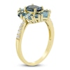 Thumbnail Image 1 of Natural Blue Topaz & Diamond Ring 1/15 ct tw 10K Yellow Gold