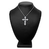 Thumbnail Image 3 of Diamond Cross Pendant Necklace 1 ct tw Round/Marquise 14K White Gold 18"