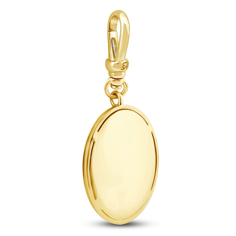Charm'd by Lulu Frost Diamond Puffed Oval Charm 1/6 ct tw 10K Yellow Gold