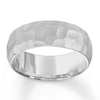 Thumbnail Image 0 of Hammered Finish Wedding Band White Tungsten Carbide 8mm