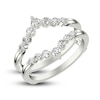 Thumbnail Image 1 of Diamond Chevron Enhancer Ring 1/2 ct tw Round 14K White Gold