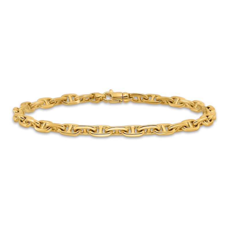 Men's Solid Anchor Link Bracelet 14K Yellow Gold 5.1mm 8.5"