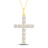 Thumbnail Image 0 of Diamond Cross Pendant Necklace 1-1/4 ct tw 14K Yellow Gold
