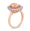 Thumbnail Image 2 of Kallati Oval-Cut Natural Morganite & Round-Cut Natural Pink Sapphire Ring 3/4 ct tw Diamonds 14K Rose Gold
