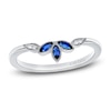 Thumbnail Image 0 of Kirk Kara Natural Blue Sapphire Anniversary Band Diamond Accents 14K White Gold