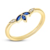 Thumbnail Image 1 of Kirk Kara Natural Blue Sapphire Anniversary Band Diamond Accents 18K Yellow Gold