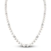 Thumbnail Image 1 of 1933 by Esquire Men's Freshwater Cultured Pearl & Natural White Topaz Necklace Sterling Silver 22"