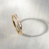 Thumbnail Image 3 of Juliette Maison Natural Peridot Baguette Bar Ring 10K Rose Gold