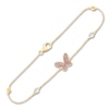 Thumbnail Image 0 of Children's Cultured Pearl & Enamel Butterfly Bracelet 14K Yellow Gold 6"